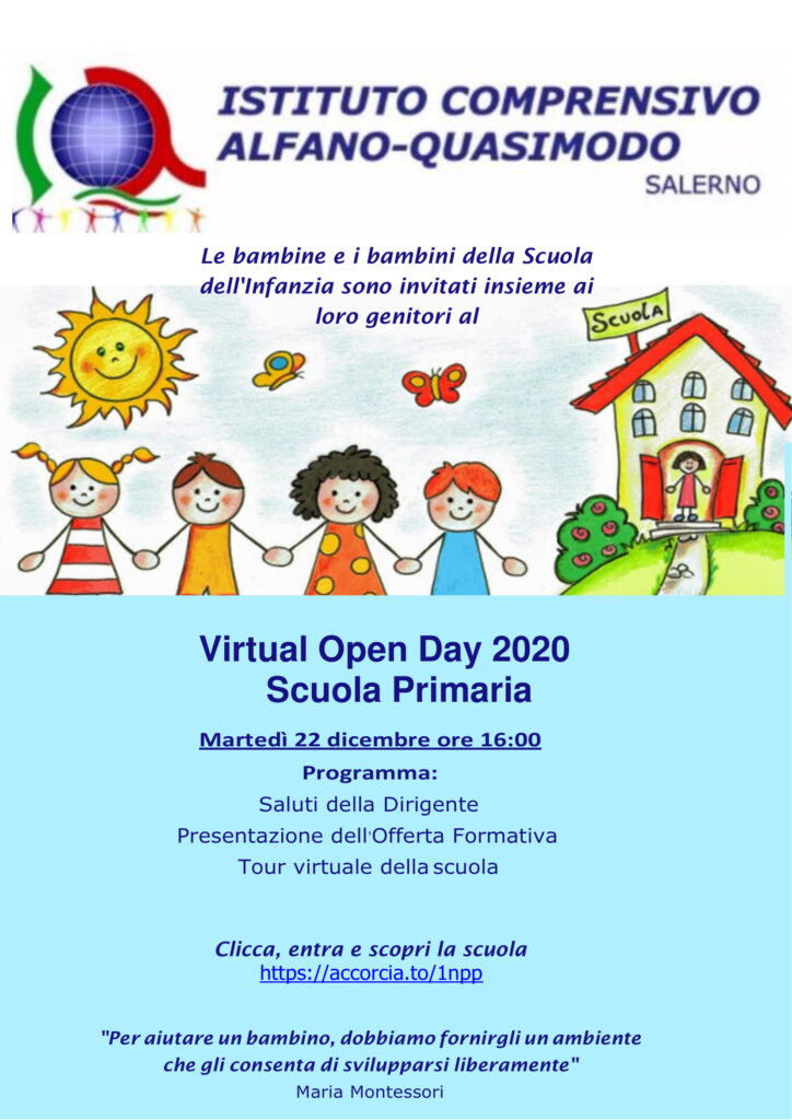 Locandina Open Day Primaria 2020