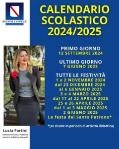 CALENDARIO SCOLASTICO REGIONE CAMPANIA